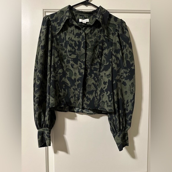 Top Shop Green Dress shirt - Picture 1 of 2
